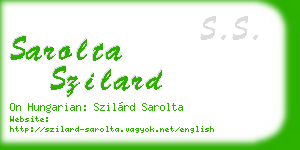 sarolta szilard business card